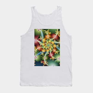 Spring Spiral Flowers Tank Top